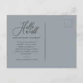 Foto-Geburtsankündigung Ankündigungspostkarte (Rückseite)