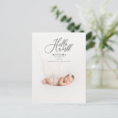 Foto-Geburtsankündigung Ankündigungspostkarte (Stehend Vorderseite)