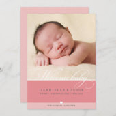 FOTO GEBURTSANKÜNDIGUNG: hübscher Typ 1 Ankündigung (Vorne/Hinten)