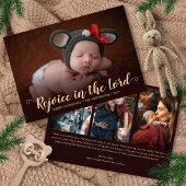 Foto Geburtsankündigung Religiöse Weihnachtskarte Feiertagskarte