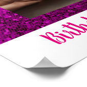 Foto Geburtstag benutzerdefiniertes Party feiern r Poster (Ecke)