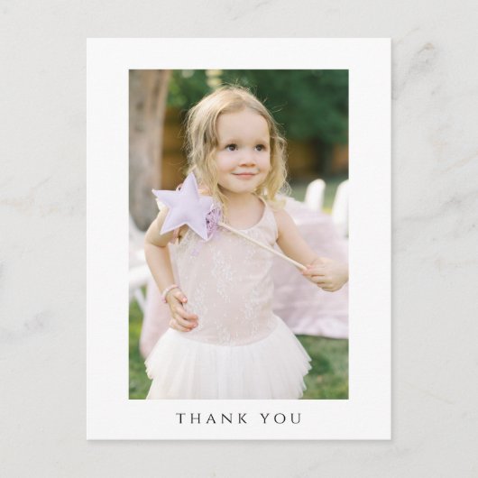 Foto Geburtstag Danke Post Card Feiertagspostkarte (Vorderseite)