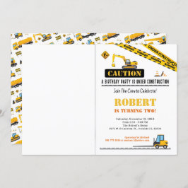 Foto Geburtstag eines jeden altersgerechten Baufah Einladung