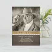 Foto Geburtstag Einladungen 90. Party Bild (Stehend Vorderseite)