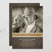 Foto Geburtstag Einladungen 90. Party Bild (Vorne/Hinten)