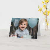 Foto Geburtstag modern Karte (Gelbe Blume)