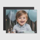 Foto Geburtstag modern Magnetkarte (Vorne/Hinten)