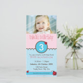 FOTO GEBURTSTAGLICHE EINLADUNGEN: Ladybird 3P (Stehend Vorderseite)