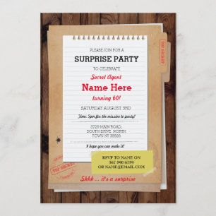 Foto-Geburtstags-Detektiv-Spitze - Geheimnis, das Einladung