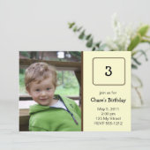 Foto-Geburtstags-Einladung (#INV 008) Einladung (Stehend Vorderseite)