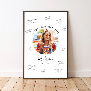 Foto Geburtstagsgast Unterschrift Poster