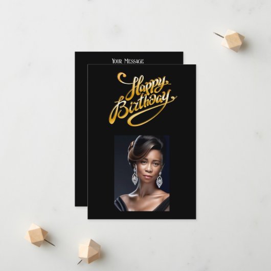 Foto Geburtstagskarte Ankündigung (Vorderseite/Rückseite Beispiel)