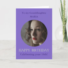 Foto Geburtstagskarte Enkeltochter, 16 oder Alter
