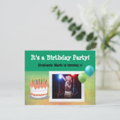 Foto Geburtstagskuchen Maßgeschneiderte Party Einl Einladung (Stehend Vorderseite)