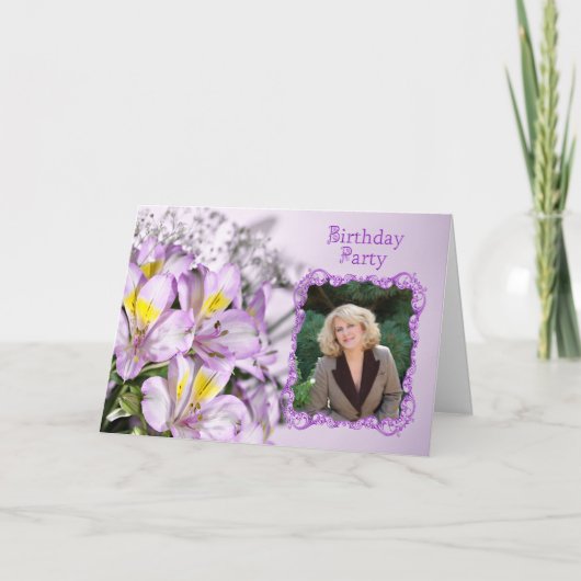 Foto Geburtstagsparty Einladung (Vorderseite)