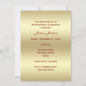 Foto Geburtstagsparty Einladung Burgund 85 (Rückseite)