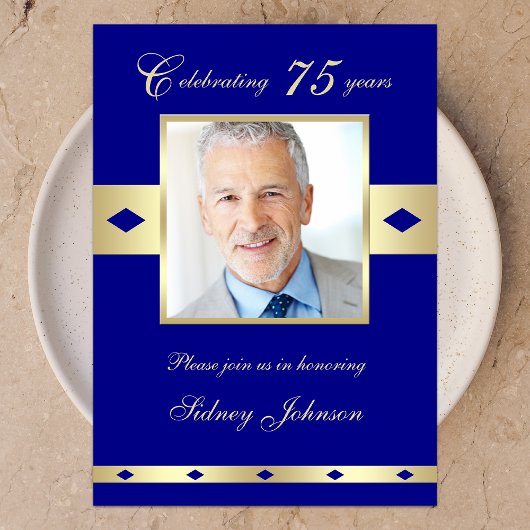 Foto Geburtstagsparty Einladung Marine 75