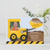 Foto Geburtstagsparty für Jungen Einladung (Stehend Vorderseite)