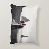 Foto-Gedächtnis Hochzeitssache Dekokissen (Rückseite(Vertikal))