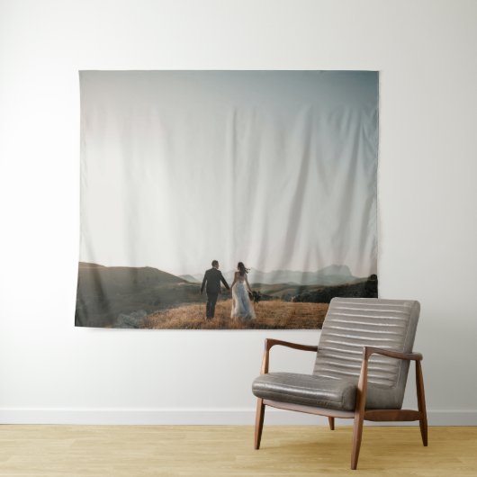 Foto-Gedächtnis Hochzeitssache Wandteppich (Beispiel (Horizontal))