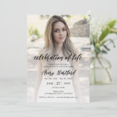 Foto-Gedächtnisfeier zum Tode Einladung (Stehend Vorderseite)