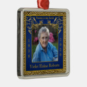 Foto Gedächtnisweihnachtskirche Blaue Ornament Aus Metall (Rechts)