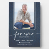 Foto-Gedenk-Denim Immer in unseren Herzen Fotoplatte (Vorderseite)