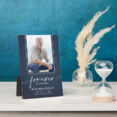 Foto-Gedenk-Denim Immer in unseren Herzen Fotoplatte (Seite)