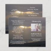 Foto-Gedenk-Feier Trauerfeier Programm (Vorne/Hinten)