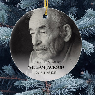 Foto-Gedenk-Weihnachtsbaum Keramik Ornament