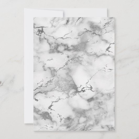 Foto-Gedenkdienst für Gelbe Blütensilber Einladung (Rückseite)