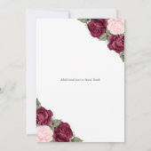 Foto-Gedenkdienst für Rosa Rosa im Aquarell Einladung (Rückseite)