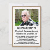 Foto-Gedenkdienst oder Beerdigung Einladung (Vorderseite)