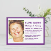 Foto-Gedenkdienst oder Beerdigungseinladungen Einladung (Stehend Vorderseite)