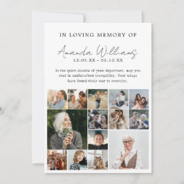 Foto Gedenkfeier - 15 FotoCollage Dankeskarte