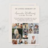 Foto Gedenkfeier - 15 FotoCollage Dankeskarte (Vorne/Hinten)