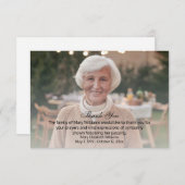 Foto Gedenkfeier Beerdigung Bereavement Danke Kart (Vorne/Hinten)