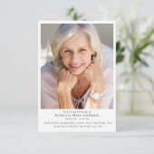 Foto Gedenkfeier Beileid Beerdigung Dankeskarte (Stehend Vorderseite)