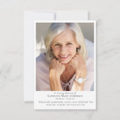 Foto Gedenkfeier Beileid Beerdigung Dankeskarte (Vorderseite)