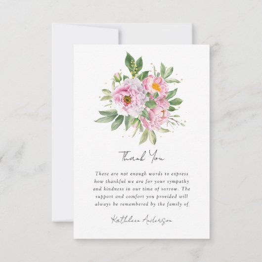 Foto Gedenkfeier Beileid Beerdigung Dankeskarte (Rückseite)