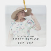 Foto-Gedenkfeier für die Liebe Keramikornament (Vorderseite)