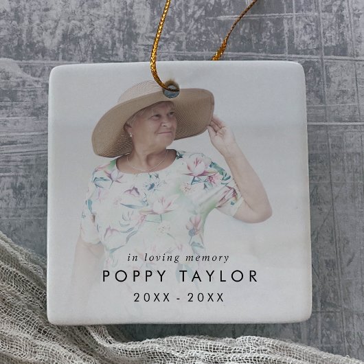 Foto-Gedenkfeier für die Liebe Keramikornament