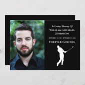 Foto-Gedenkfeier für immer Golf Dankeskarte (Vorne/Hinten)