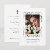 Foto-Gedenkfeier Love One Mitteilungskarte (Vorne/Hinten)