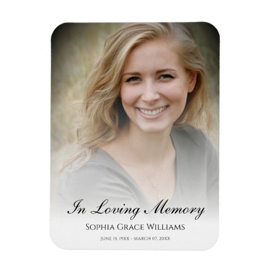 Foto Gedenkfeier Totenbeerdigung Magnet (Vertikal)