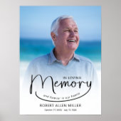 Foto Gedenkfeier Totenbeerdigung Poster (Vorne)