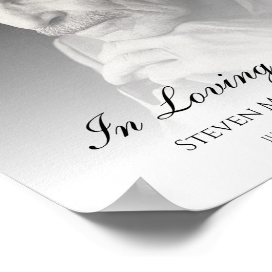 Foto Gedenkfeier Totenbeerdigung Poster (Ecke)