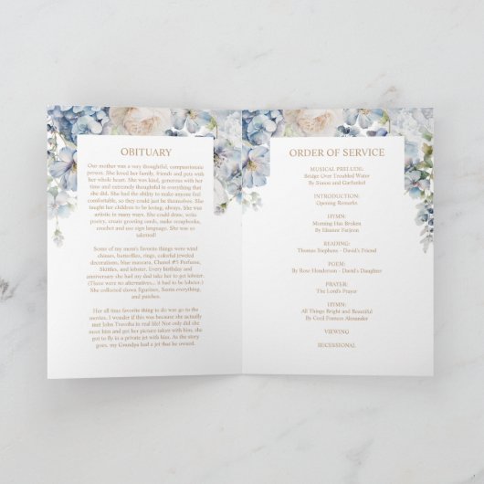 Foto-Gedenkfeier zur Beerdigung des Lebensprogramm Programm (Innenseite)