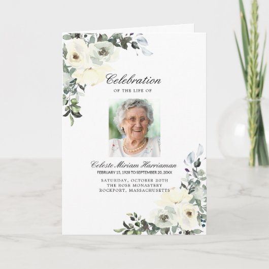 Foto-Gedenkfeier zur Beerdigung des Lebensprogramm Programm (Vorderseite)