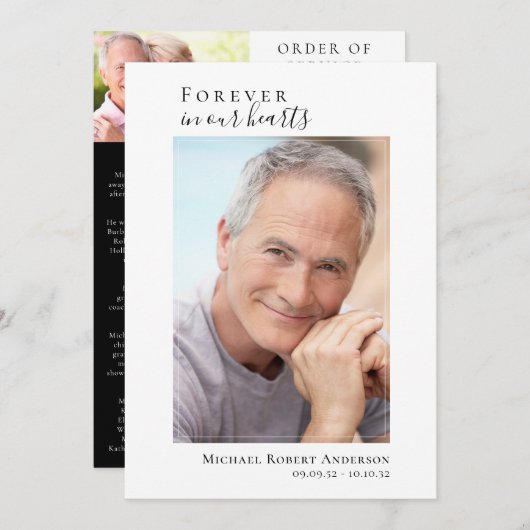 Foto-Gedenkfeier zur Beerdigung des Lebensprogramm Programm (Vorne/Hinten)